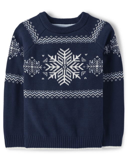 Boys Snowflake Fairisle Sweater - Silent Night