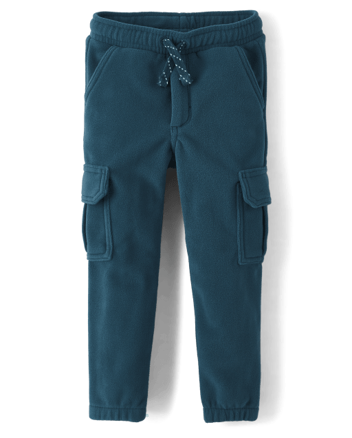 Boys Glacier Fleece Cargo Jogger Pants - Nordic Adventure