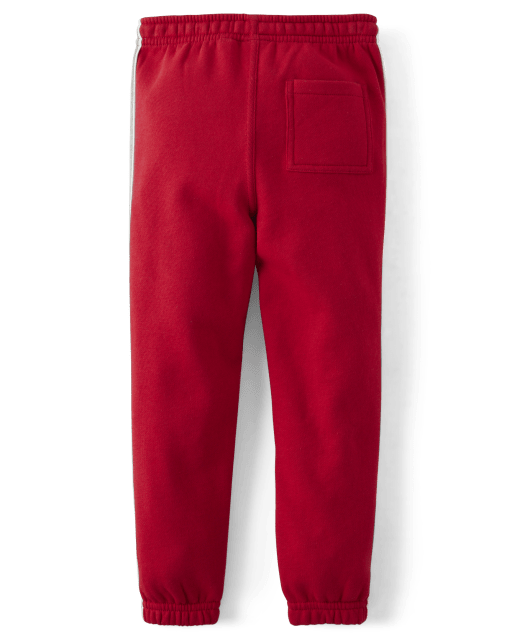 Boys Colorblock Fleece Jogger Pants - Valentine Cutie - view 2