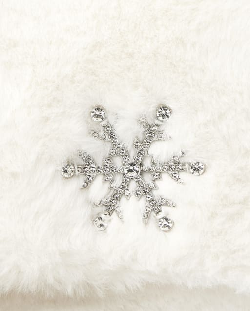 Girls Faux Fur Snowflake Bag - view 2