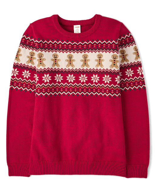 Suéter Fairisle de pan de jengibre familiar a juego para mujer - Holiday Express