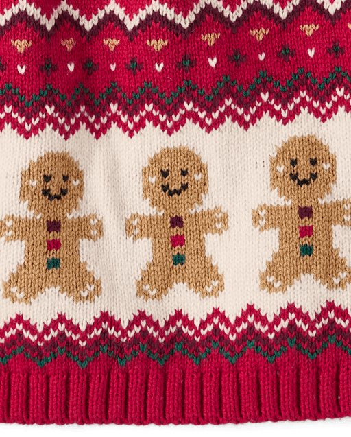 Falda tipo suéter con grecas alpinos y pan de jengibre en intarsia para niñas - Holiday Express - lbl_product_image_view_2