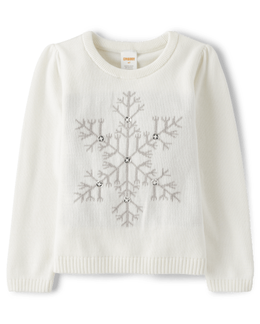 Pull brodé flocons de neige pour fille - Douce Nuit - lbl_product_image_view_2