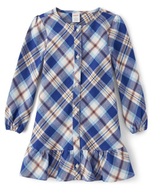 Robe chemise en sergé à carreaux assortie pour filles - lbl_product_image_view_2