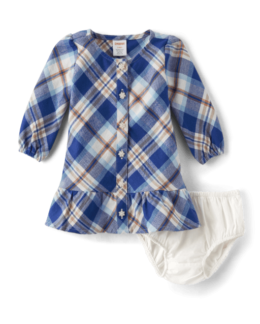 Baby Girls Matching Family Plaid Twill Shirt Dress - Mandy Moore for Gymboree