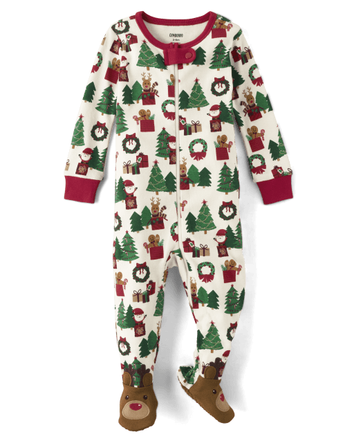 Unisex Baby Matching Family Christmas Footed One-Piece Pajamas - Gymmies