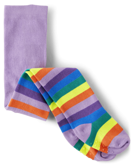 Girls Striped Tights - Dino Friends Collection