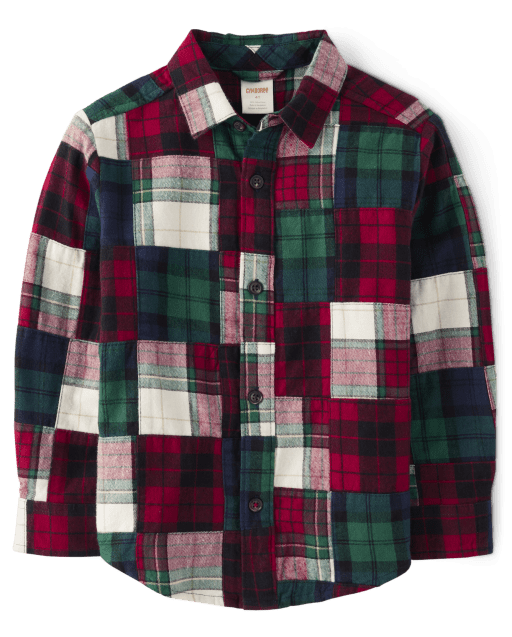 Gymboree Red & Green Flannel Shirt