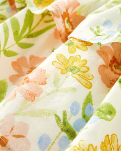 Girls Floral Ruffle Dress - Prairie Fields