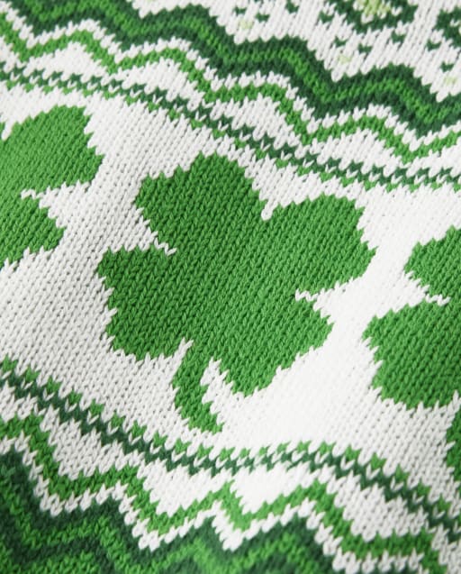 Boys Shamrock Fairisle Sweater - Little Leprechaun - view 2