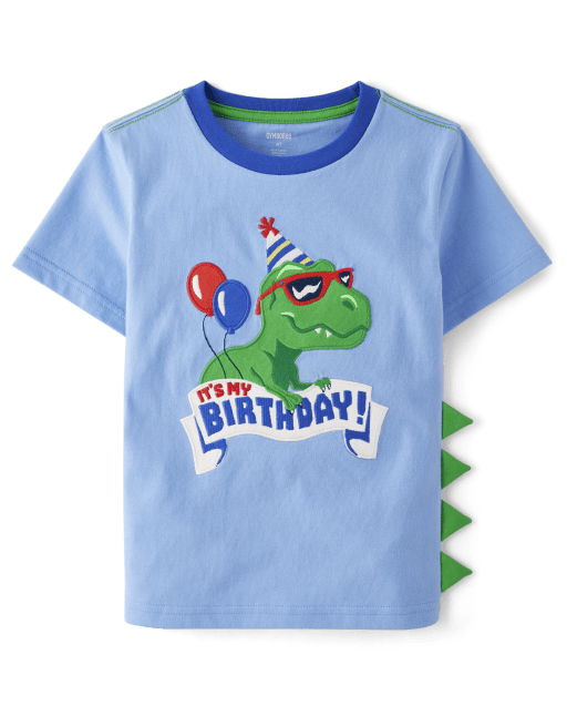 Boys Embroidered Dino Top - Birthday Boutique
