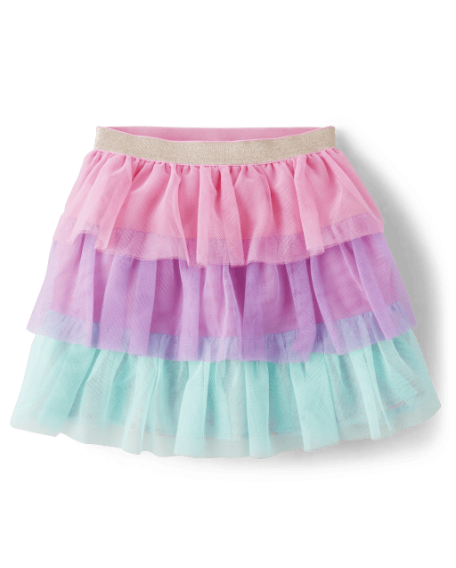 Girls Colorblock Tiered Tutu Skirt - Birthday Boutique