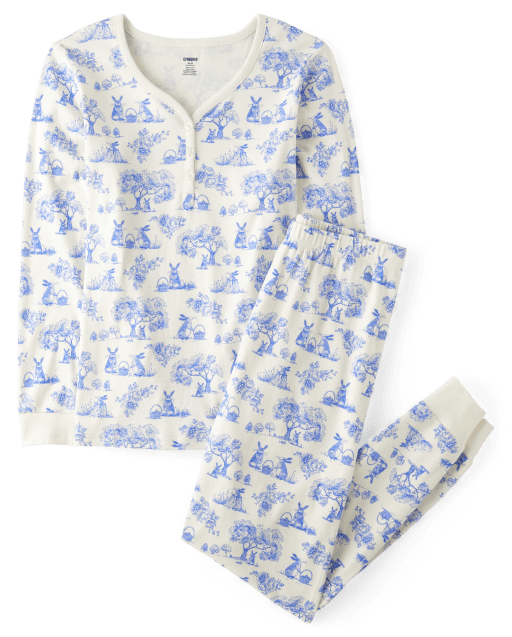 Womens Mommy And Me Bunny Cotton Pajamas - Gymmies