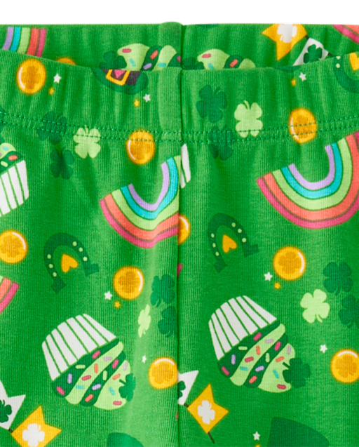 Girls Shamrock Leggings - Little Leprechaun Collection - view 2