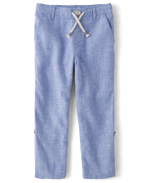Pantalon enfant à revers en lin mélangé - lbl_product_image_view_2