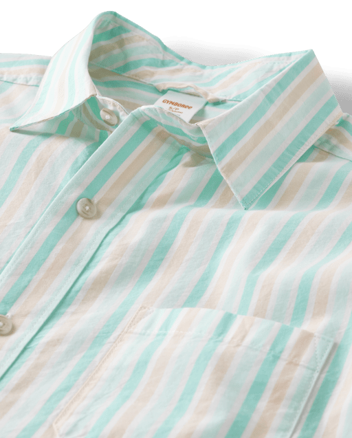 Chemise boutonnée en popeline rayée Papa et Moi - Signes du printemps - lbl_product_image_view_2