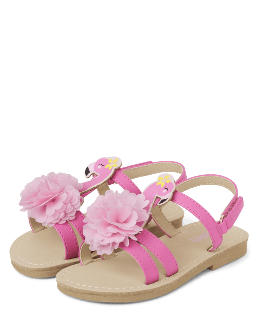 Girls Flamingo Sandals - Seaside Palms
