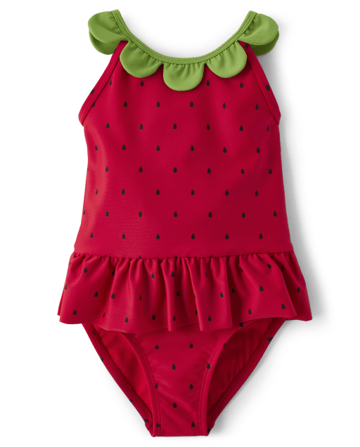 Girls Strawberry One Piece Swimsuit - Splish-Splash