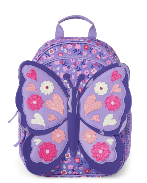 Girls Glitter Butterfly Backpack - Uniform
