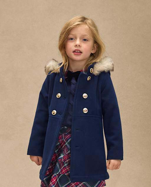 Girls Dress Coat - Royal Christmas