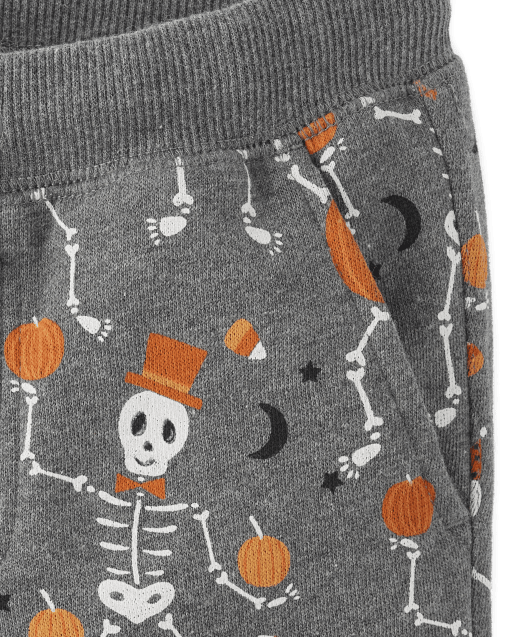 Boys Skeleton Fleece Jogger Pants - Halloween - view 2