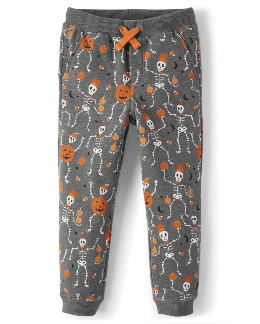 Boys Skeleton Fleece Jogger Pants - Halloween - view 1