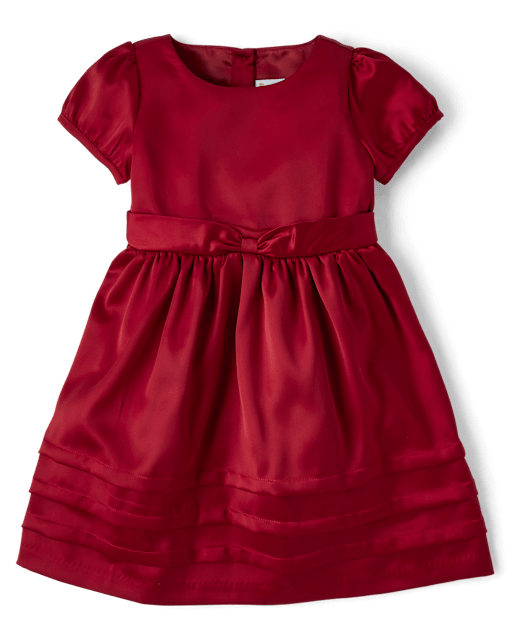 Girls Bow Fit And Flare Dress - All Dressed Up - view 2