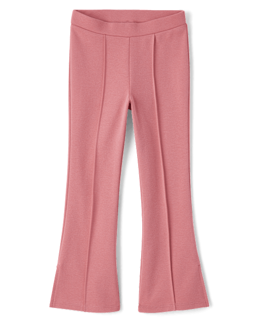 Girls Pintuck Ponte Flare Jeggings - Little Essentials