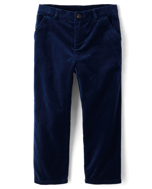 Boys Velvet Dress Pants - Royal Christmas