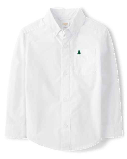 Boys Poplin Button Up Shirt - All Dressed Up