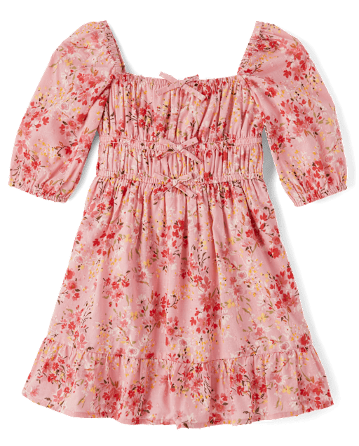 Vestidos Niña Floral Lazo Volantes - Country Charm