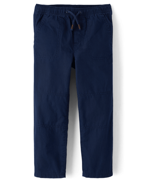 Boys Poplin Pull On Pants - Little Essentials - view 1
