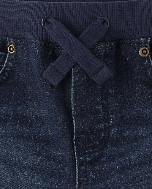 Boys Pull On Straight Jeans - Little Essentials - view 2