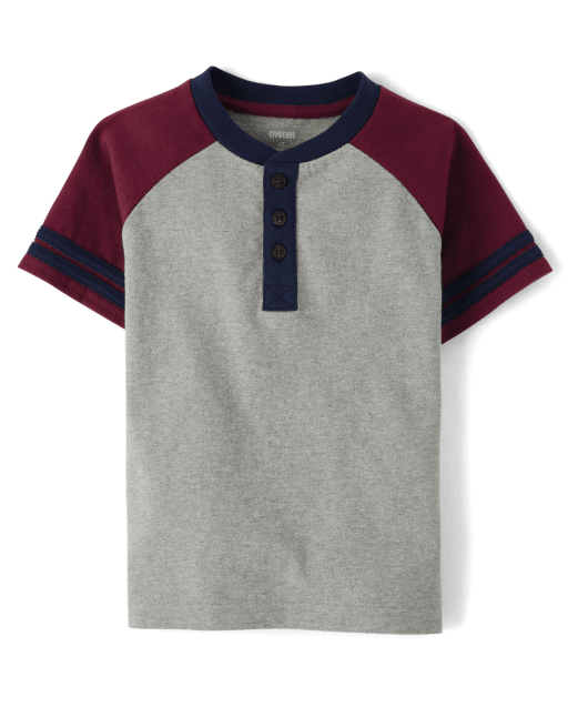 Boys Colorblock Henley Top - Classroom Cutie