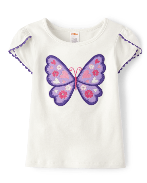 Girls Embroidered Butterfly Tulip Top - Classroom Cutie - lbl_product_image_view_1