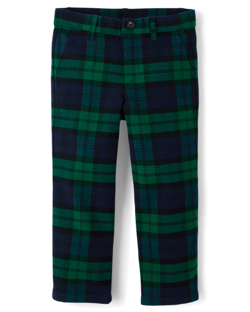 Boys Plaid Dress Pants - All Dressed Up
