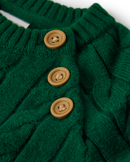 Baby Boys Cable Knit Sweater Romper - view 2