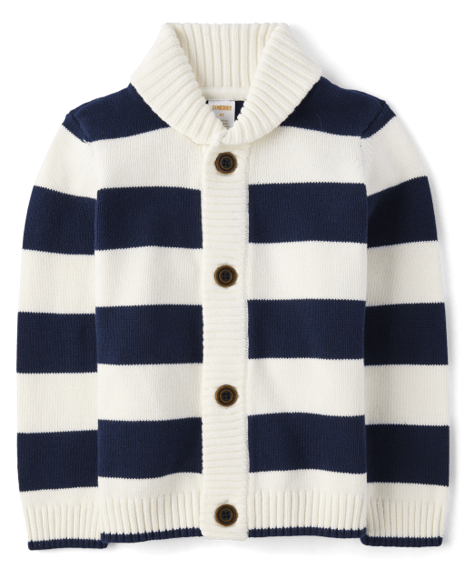 Boys Striped Shawl Cardigan - Classroom Cutie - view 1