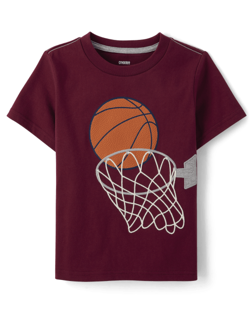 Boys Embroidered Basketball Top - Classroom Cutie