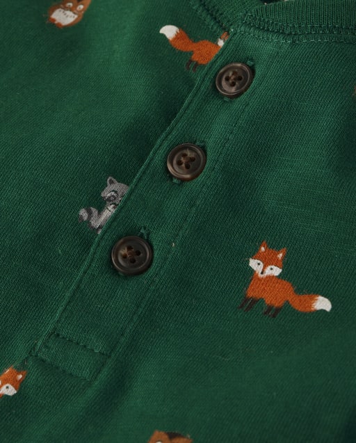 Boys Fox Henley Top - Autumn Adventures - view 2
