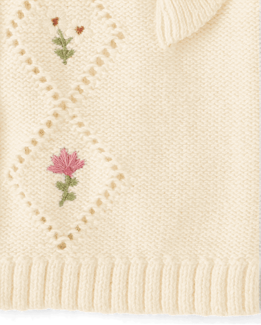 Baby Girls Embroidered Floral Cardigan - view 2
