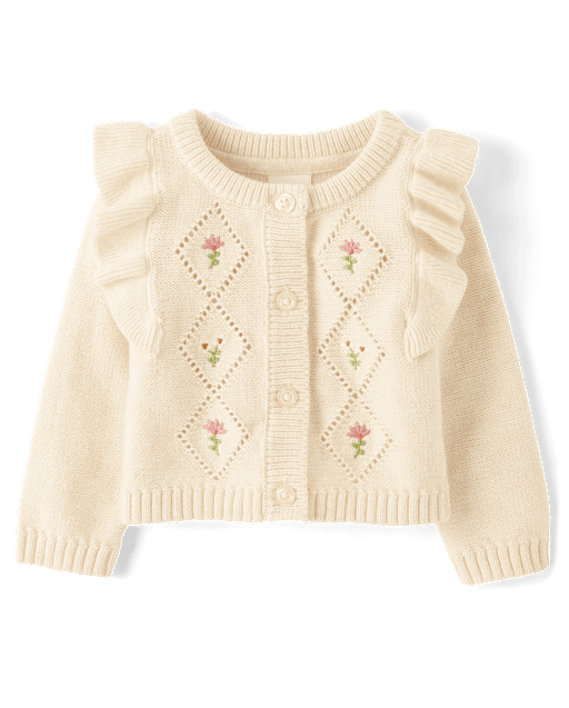 Baby Girls Embroidered Floral Cardigan - Homegrown by Gymboree