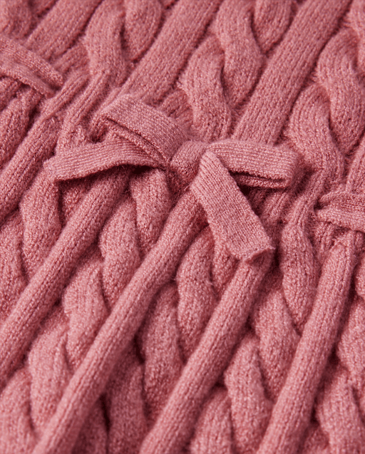 Baby Girls Cable Knit Sweater Dress - view 2