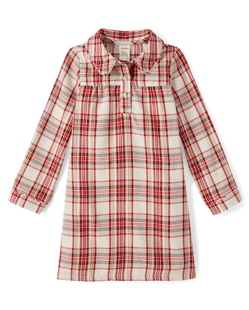 Girls Matching Family Plaid Flannel Nightgown - Gymmies