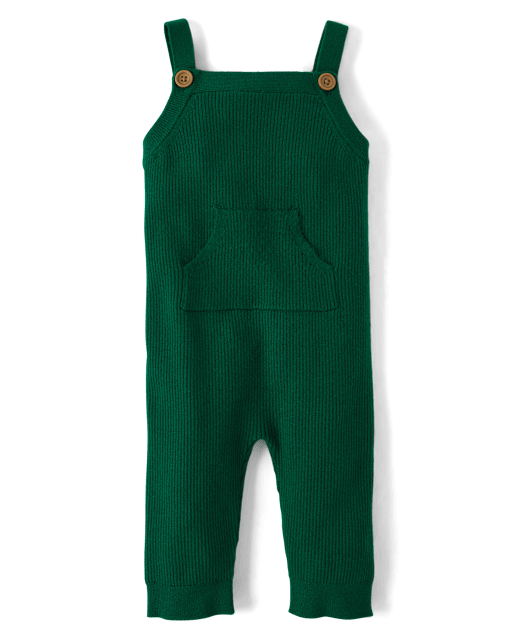 Baby Boys Ribbed Overalls