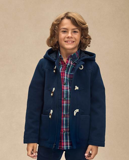Boys Toggle Dress Coat - Royal Christmas