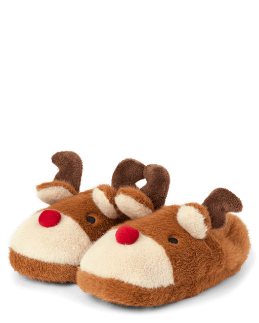 Unisex Kids Reindeer Slippers - Gymmies