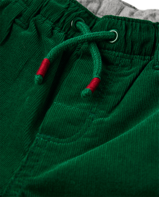 Boys Corduroy Pull On Roll Cuff Pants - All Dressed Up - view 2