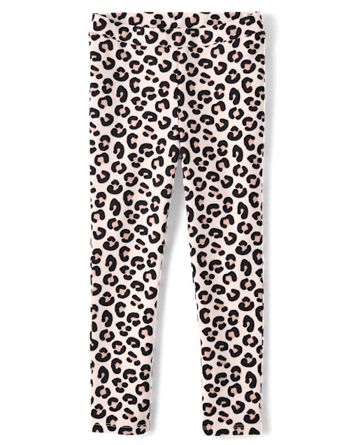 Girls Leopard Ponte Jeggings - Lil' Leopard