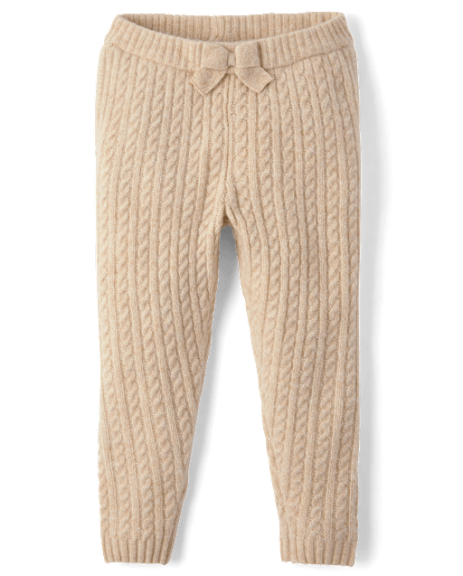 Girls Cable Knit Jogger Pants - Tiny Dancer